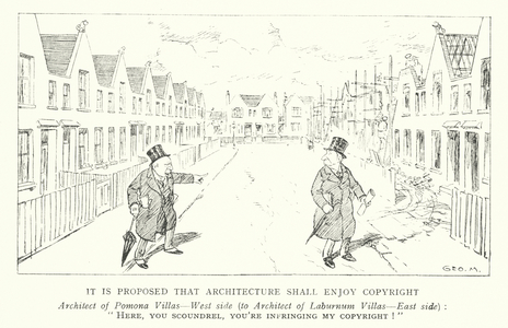 Proposal that architecture be subject to copyright (litho)