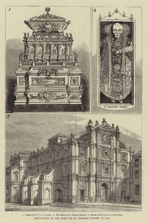 Exposition of the Body of St Francis Xavier at Goa (engraving)