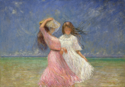 A Breezy Day (oil on canvas)