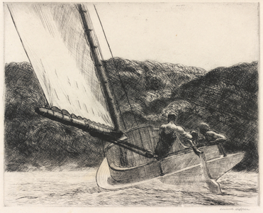 The Cat Boat, 1922 (etching)