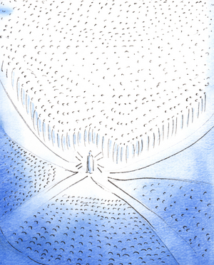 Christ, through His Eucharistic Presence, is the 'point' of meeting or convergence of all who live 'in' Him, of the whole Church, 2003 (w/c on paper)