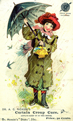 American trade card for Hoxie's patent medicine c1890