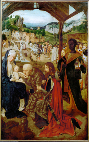 Altar. The Adoration of the Magi (oil on wood)