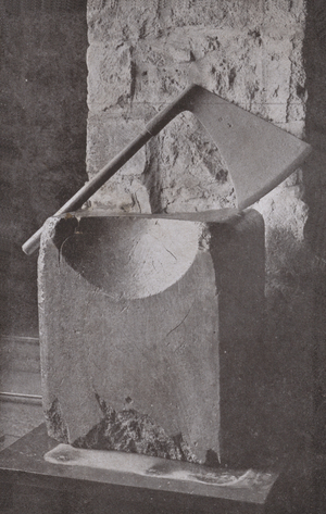 Axe and Block at the Tower of London (b/w photo)