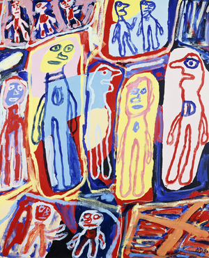 Attentions, 1980 (acrylic on canvas)