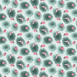 Nasturtium coordinate pattern colorway 1, 2020 (graphite pencil & digital)