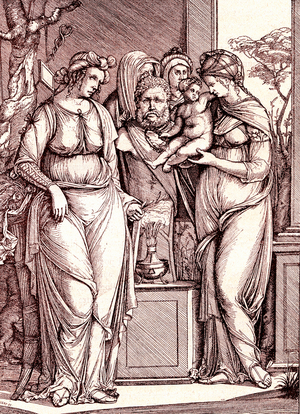 The sacrifice to Priapus, 1891 (engraving)