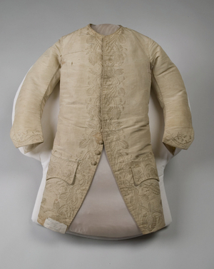 Frock coat, 1736, Silk, silk thread embroidery, Maker unknown
