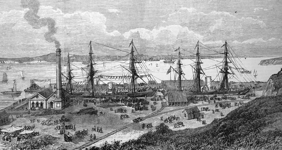 The Calliope Dock, Auckland, New Zealand, 1850