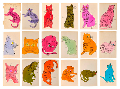 25 Cats Name(d) Sam and One Blue Pussy, c.1954 (colour litho)