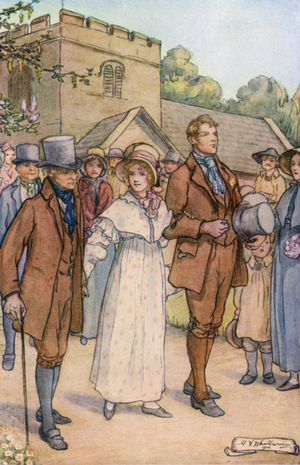 Illustration for Silas Marner (colour litho)