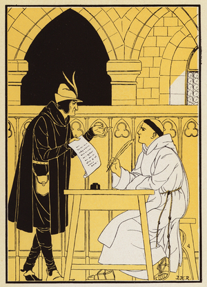 Le Miracle du Vicaire Theophile (colour litho)