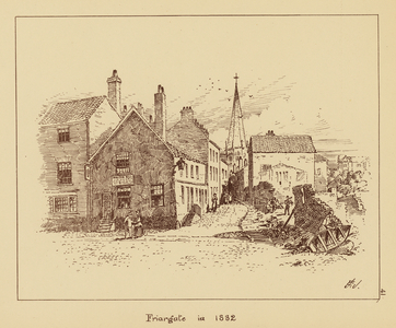 Friargate in 1882 (litho)