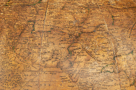 Early English terrestrial globe, c.1673 (engraving, brass, walnut & oak)
