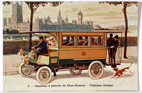 Transport. Omnibus in London. Postcard, France, c.1910 (postcard)