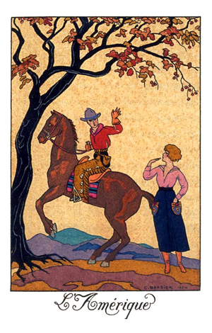 France: L'Amerique, from 'The Continents' by George Barbier, 1911