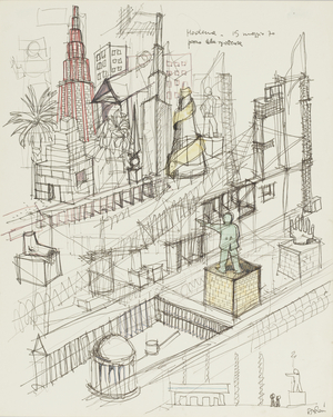 Well of Resistance, 1970 (marker on coated paper)