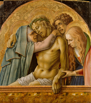 Pietà, 1476 (tempera on wood, gold ground)