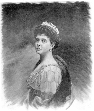 Grand Duchess Helene Vladimirovna Romanov of Russia (1882-1957), wife of Prince Nicholas of Greece and Denmark, engraving