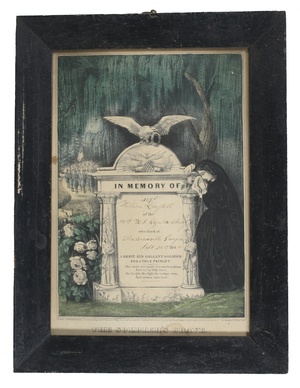 Memorial Lithograph of Sergeant William Langdell 14th US Infantry