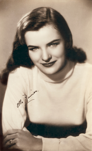 American Film Actress Ella Raines, Head and Shoulder Publicity Portrait, early 1940's (b/w photo)