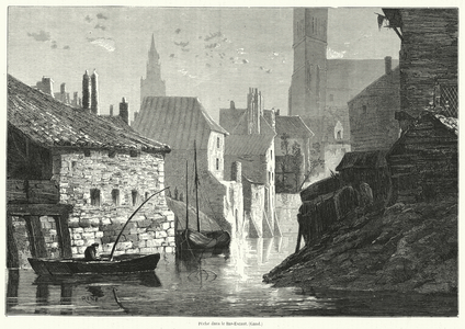 Peche dans le Bas-Escaut, Gand (engraving)