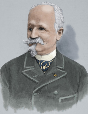 Jorge Busato (1836-1917). Engraving. Colored.