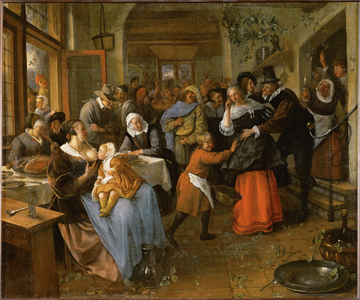 A peasants' wedding, c.1670 (oil on canvas)