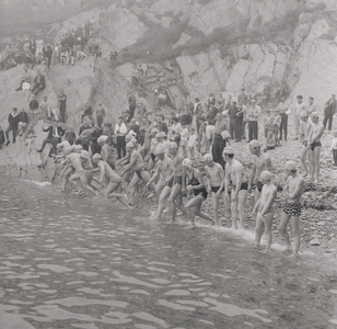 Douglas Bay Swim, August 1965 (b/w photo)