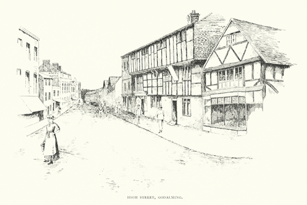 High Street, Godalming (litho)