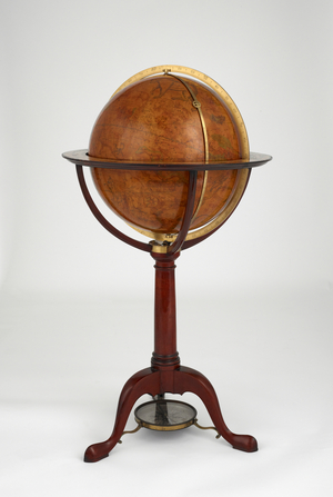 Globe on a stand.