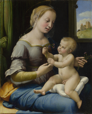 The Madonna of the Pinks, c.1506-07 (oil on wood)