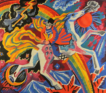 Ivan Holds the Horse's Tail, 1980 (tempera on board)