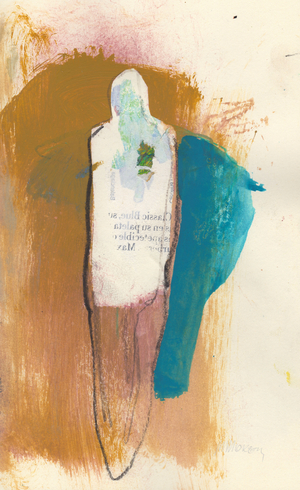 Sketchbook 2, 2024 (tempera paint, collage, crayon on paper)
