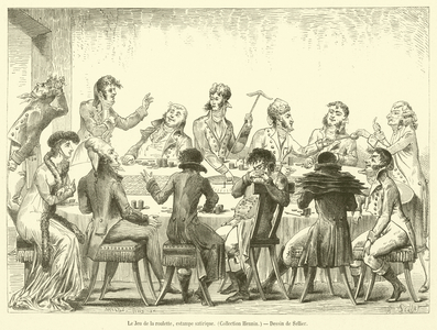 Le Jeu de la roulette, estampe satirique, Collection Hennin (engraving)