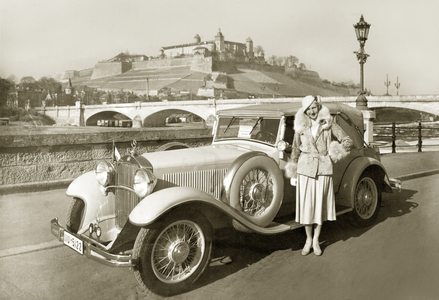 Mercedes-Benz convertible 'Mannheim', 1932 (b/w photo)