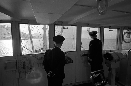 April 20, 1963. "Night and day, the Hurtigruten is operating our most important …, 1963 (photo)