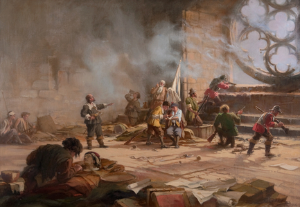 The Siege of Dundee, September 1651, 1924 (oil on canvas)
