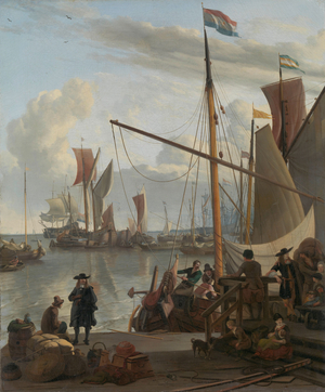 The Y at Amsterdam, 1673 (oil on canvas)