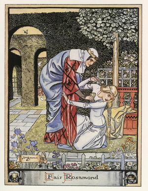 Fair Rosamond (colour litho)