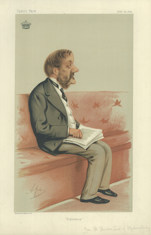 The Earl of Malmsbury (colour litho)