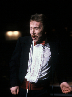 Oslo 15 January 1983. The Spellemann Prize 1982 is awarded. Here is vocalist Frode Rønli in the Stavanger …, 1983 (photo)