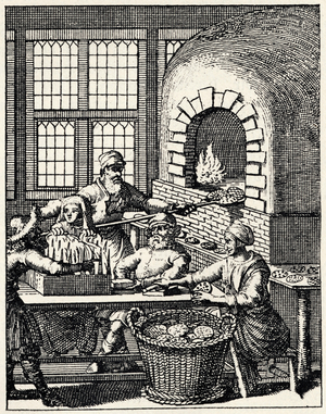 Baking the unleavened bread