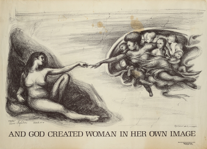 And God Created Woman in Her Own Image, 1970 (offset lithograph on paper)