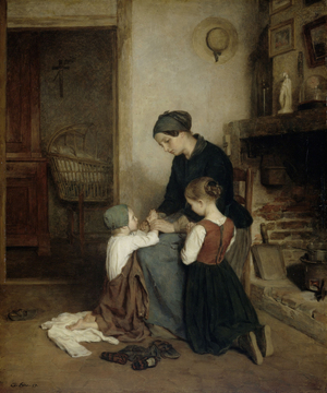 The Evening Prayer, 1857 (oil on panel)