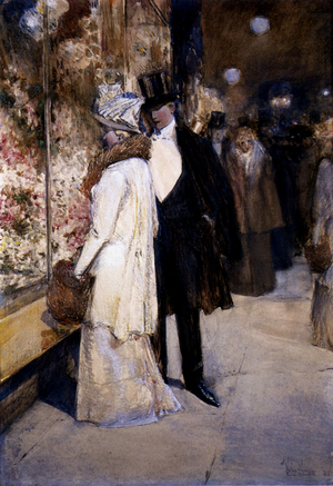 New Year's Nocturne, New York, 1892 (w/c on paper)