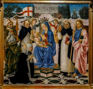 Virgin and child enthroned with Saints, c.1460s (tempera and gold on wood)