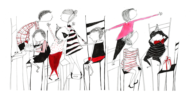 chairs, 2013, (acrylics and pen)