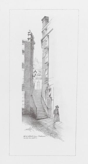 London Lanes: Motton Lane (litho)