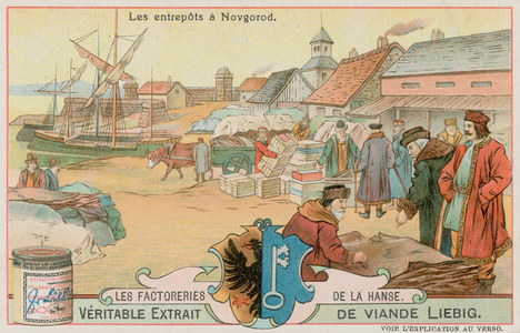 Warehouses in Novgorod (chromolitho)